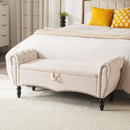 Furniliving Modern Storage Ottoman Bench