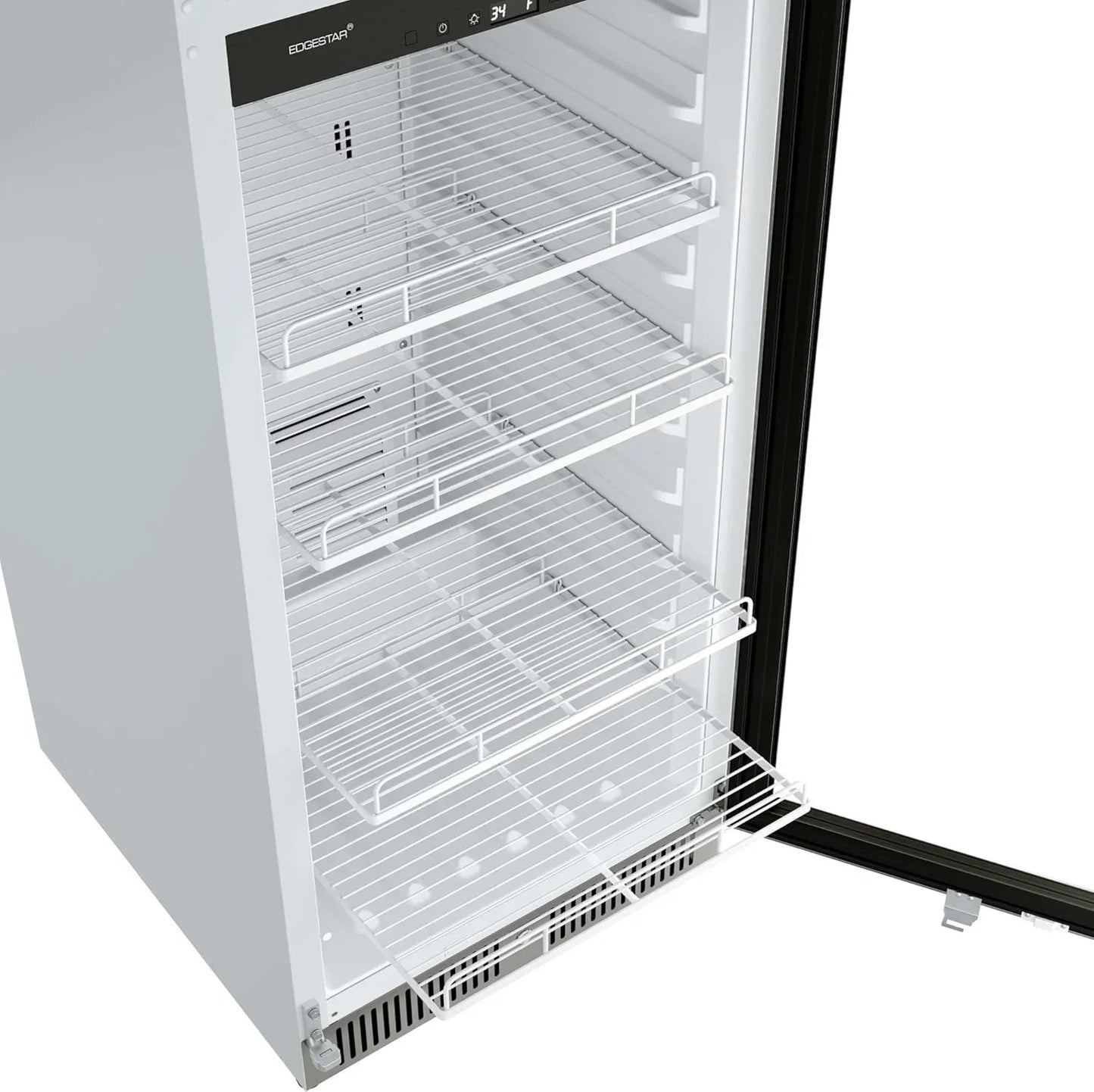 22 In. Wide 10.1 Cu. Ft. Commercial Beverage Merchandiser, Stainless Steel, Temp Alarm, Reversible Door