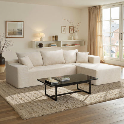 Cloud Sectional Couch With L-Shape Chaise, Modern Modular Sofa With Deep Seat, Upholstered Couches For Living Room Bedroom, No Assembly Required