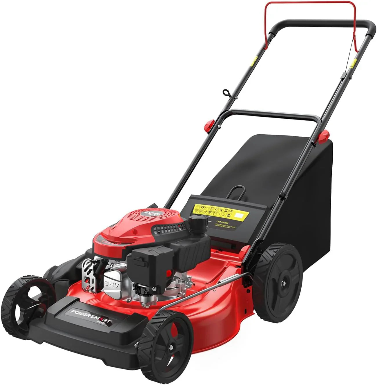 PowerSmart Gas Lawn Mower 21-Inch 144cc Ohv Engine 3-in-1 Push Mower With Bagging