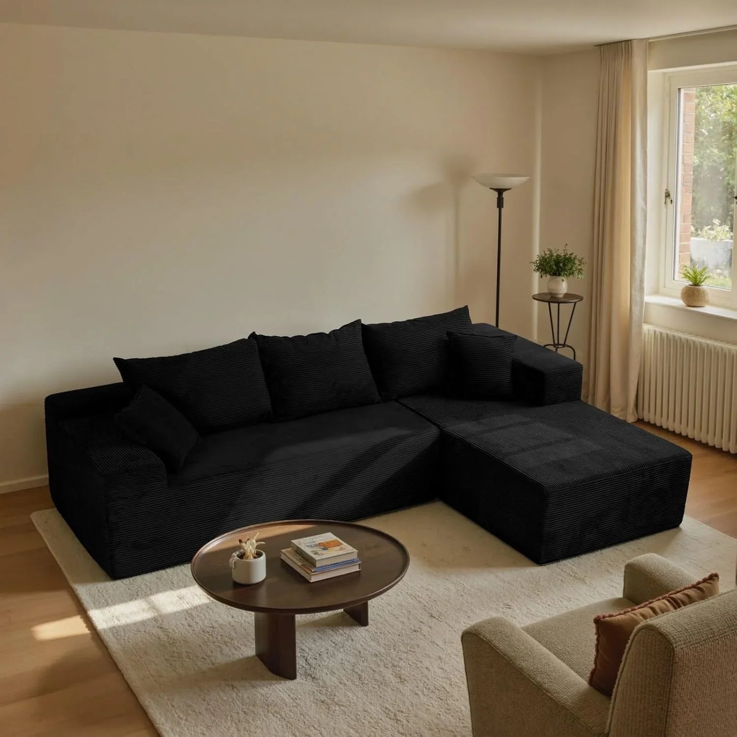 Cloud Sectional Couch With L-Shape Chaise, Modern Modular Sofa With Deep Seat, Upholstered Couches For Living Room Bedroom, No Assembly Required