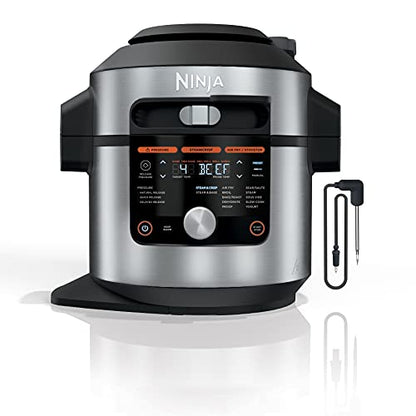 Ninja OL701 Foodi 14-in-1 Smart XL 8 Qt. Pressure Cooker Steam Fryer With SmartLid And Thermometer Auto Steam Release, That Air Fries