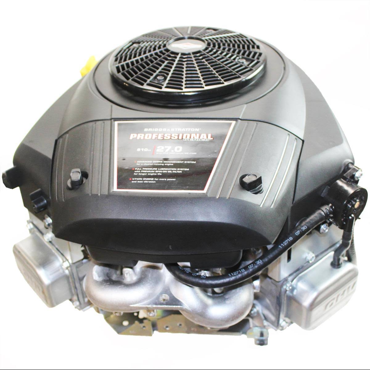 27HP Vertical Engine With 1 In. x 3-5/32 In. Shaft, Electric Start, 16 Amp, Fuel Pump, Oil Filter, Cast Iron Sleeve