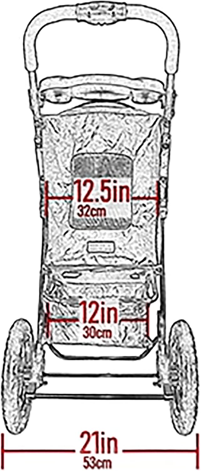 No-Zip Nv Pet Stroller For Cats/Dogs Zipperless Entry Easy One-Hand Fold Gel-Filled Tires Plush Pad Plus Weather Cover Included 3 Colors