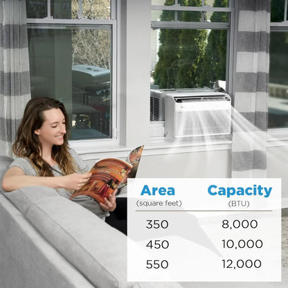 Midea 12,000 BTU U-Shaped Smart Inverter Window Air Conditioner, Cools Up To 550 Sq. Ft