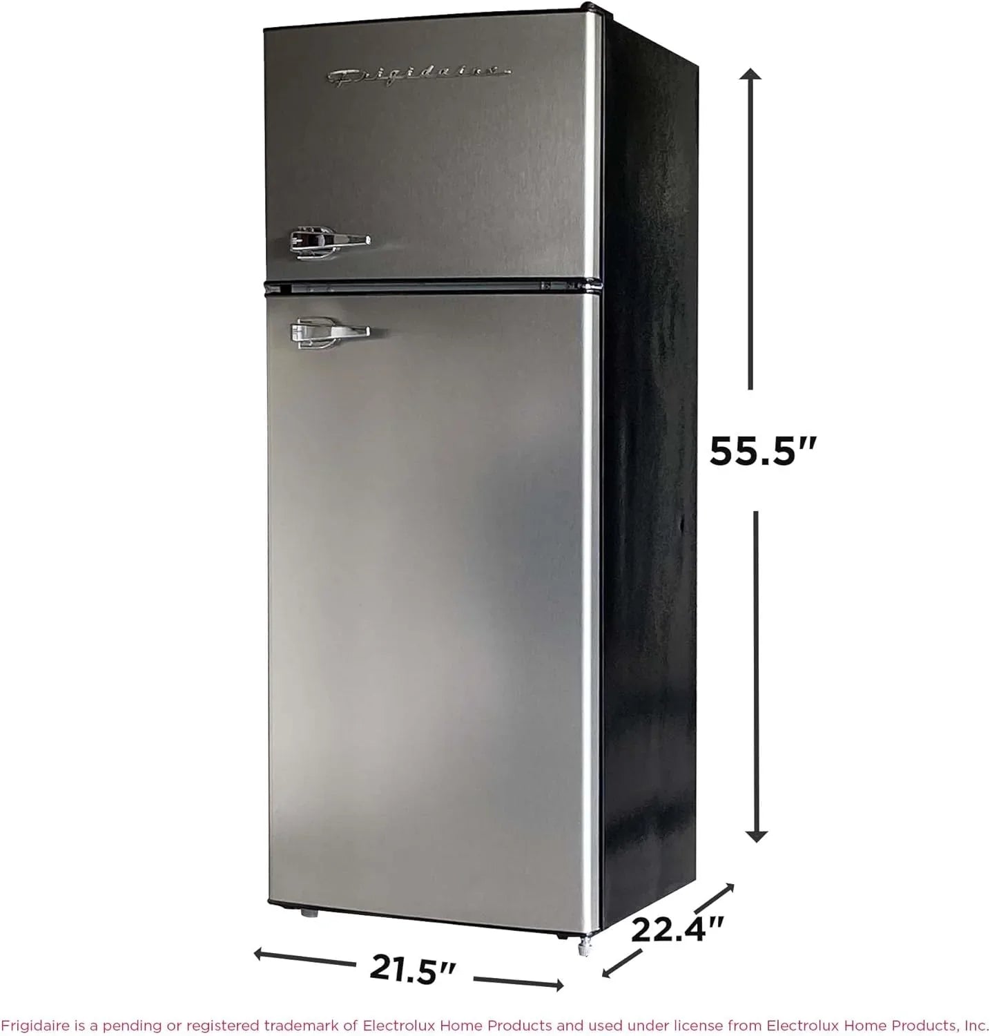 Frigidaire 2 Door Apartment Size Refrigerator Freezer Combo 7.5 Cu. Ft. Platinum Series Stainless