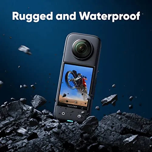 Insta360 X3 Motorcycle Kit- Waterproof 360 Action Camera With 1/2 In. 48MP Sensors