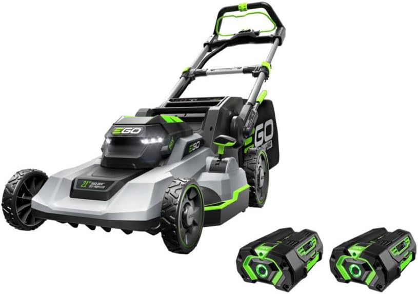Ego Power Plus LM2102SP-A 21-Inch 56-Volt Lithium-Ion Self-Propelled Cordless Lawn Mower, 2 4.0Ah Battery And Rapid Charger Included