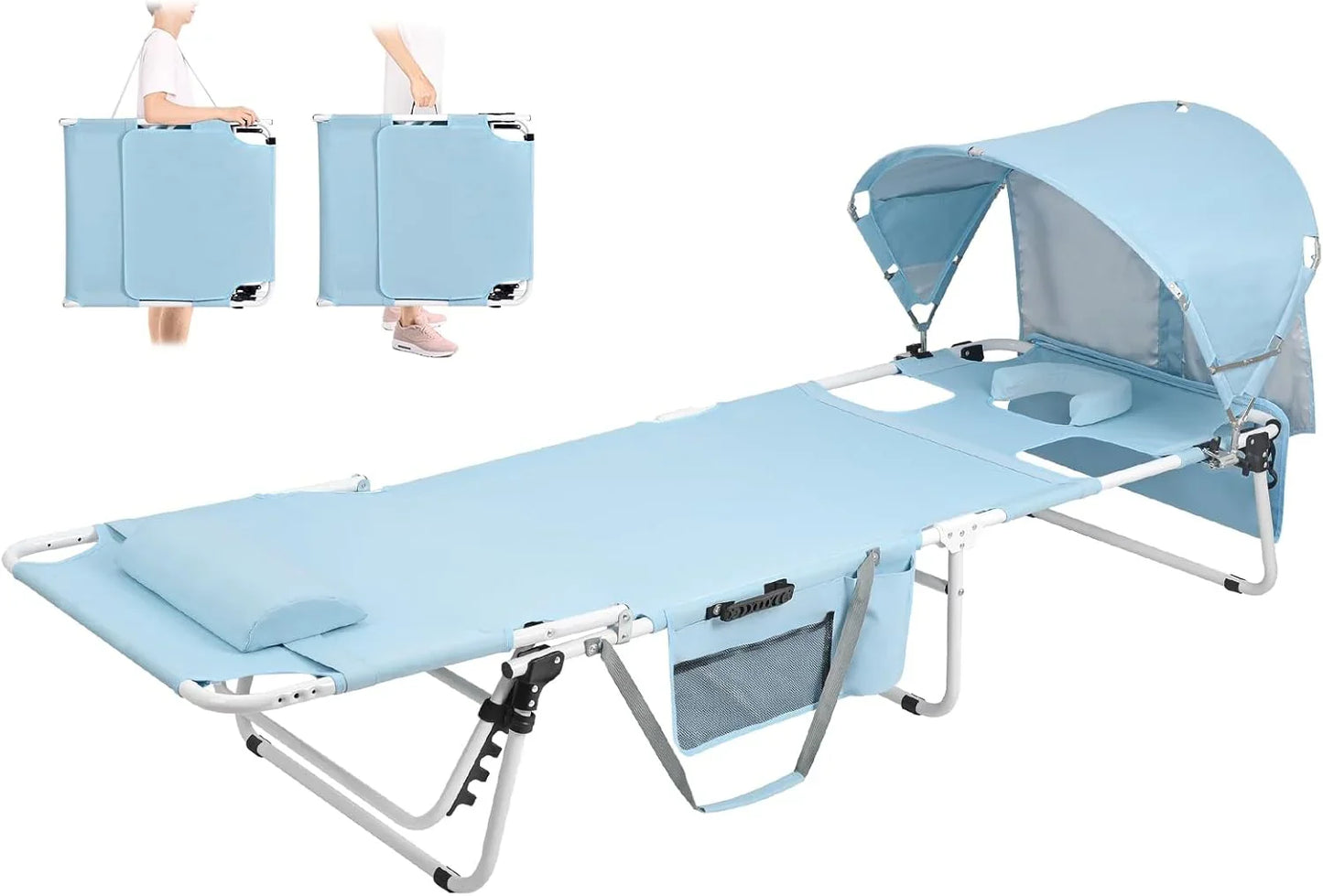 Tanning Chair With Sun Canopy Face Hole