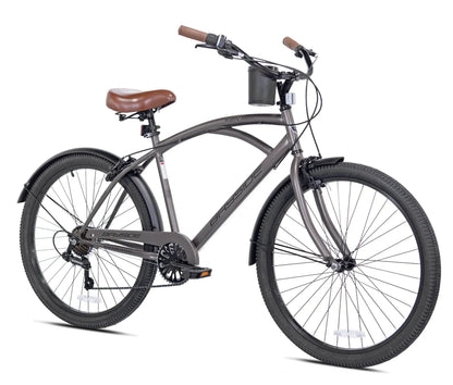 Kent 26 In. Bayside Men's Cruiser Bike Satin Cocoa