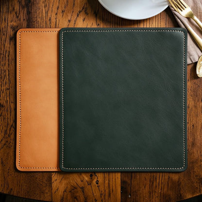 Skvnjg Reversible Waterproof PU Leather Placemat Set (4-Pack)