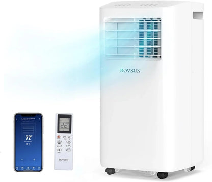 Rovsun WiFi Enabled Smart 8000 BTU Portable Air Conditioner With Remote And App Control, 3-in-1 Cooler, Dehumidifier And Fan