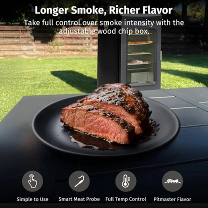 East Oak 30 In. Outdoor Electric Smoker Built-In Meat Probe Smokes Up To 6 Times Longer