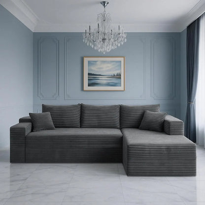 Cloud Sectional Couch With L-Shape Chaise Modern Modular Sofa With Deep Seat Modern Comfy Furniture Bedroom Lounge Dorm Office Apartment Home