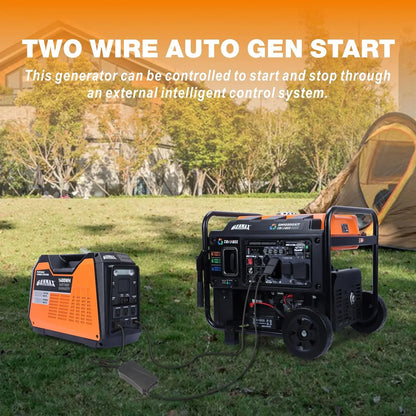 10500 Peak Watt Tri Fuel Open Frame Inverter Generator, With Ats, Quiet Technology, CO Sensor, Digital Display And 50A, Ideal For Home Backup
