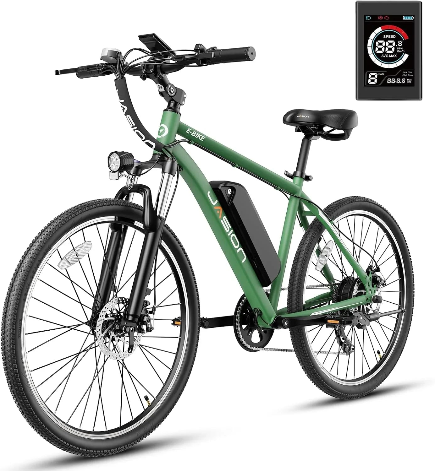 Jasion EB5 Electric Bike For Adults With Peak 40 Miles 20MPH Commuting Electric Mountain Bike