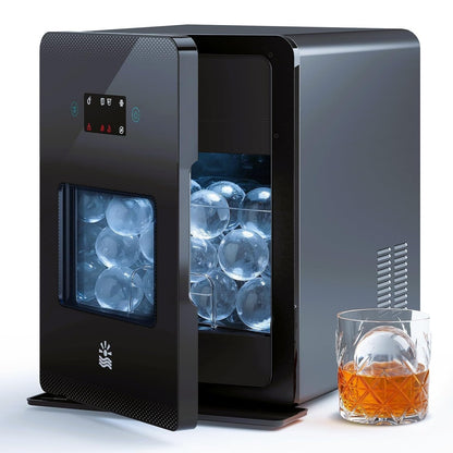 Clear Ice Ball Maker 2 In. 4 Spheres 144/Day LCD Self-Cleaning