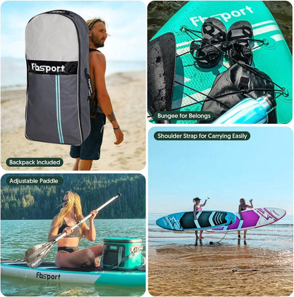 Premium Stand Up Paddle Board Yoga Board With Sup Accessories And Carry Bag