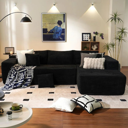 Ovios 104 In. Cloud Sectional Couch With L-Shape Chaise, Modern Modular Sofa With Deep Seat, Upholstered Couches For Living Room Bedroom
