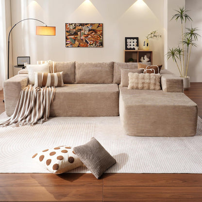 Ovios 104 In. Cloud Sectional Couch With L-Shape Chaise, Modern Modular Sofa With Deep Seat, Upholstered Couches For Living Room Bedroom