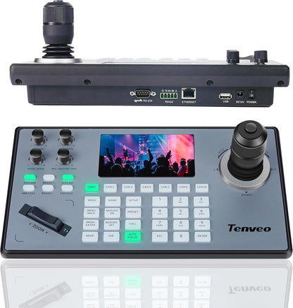 Tenveo Ndi Ptz Camera Controller, 5 In. LCD, 4D Joystick, PoE, RS232