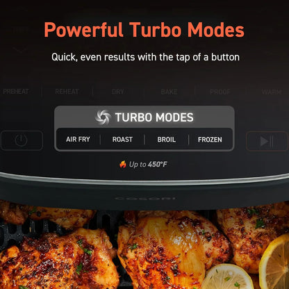 Cosori Air Fryer 9-in-1 Compact And Large 6-Qt. Fast Turbo Modes Precise Heat For Even Results