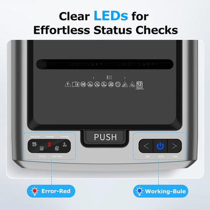 Bonsen 300-Sheet Auto Feed Paper Shredder, 60 Min, P-4, 8.1 Gal, Quiet