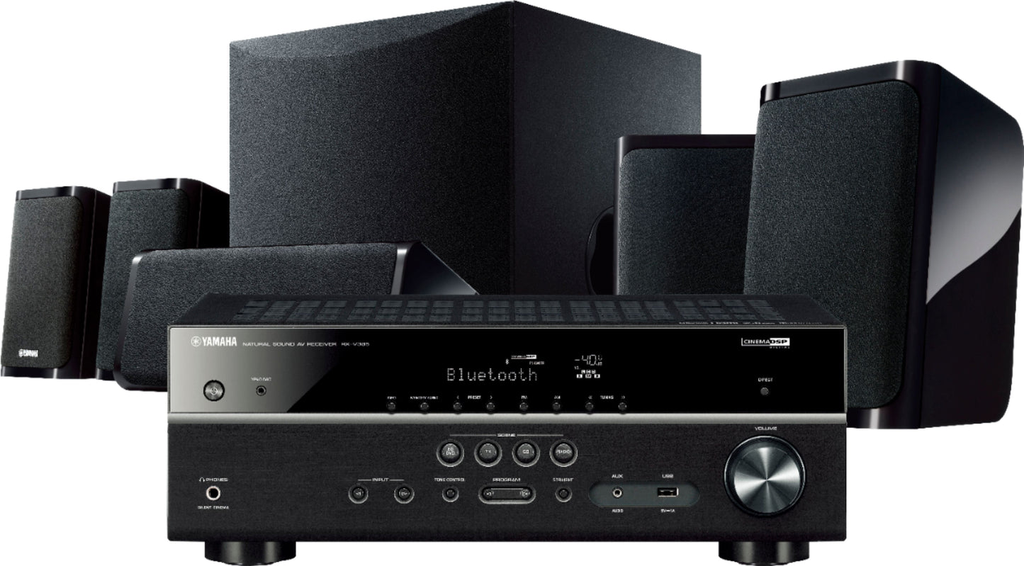 Yamaha, 5.1-Channel 4K Home Theater Speaker System With Powered Subwoofer And Bluetooth Streaming, Black
