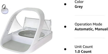 Automatic Pet Feeder-Microchip Pet Feeder- MPF001- Suitable For Both Wet And Dry Food- Bonus eOutletDeals Pet Towel