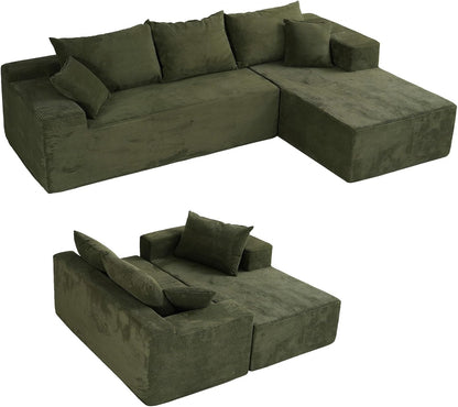 Cloud Sectional Couch With L-Shape Chaise, Modern Modular Sofa With Deep Seat, Upholstered Couches For Living Room Bedroom, No Assembly Required