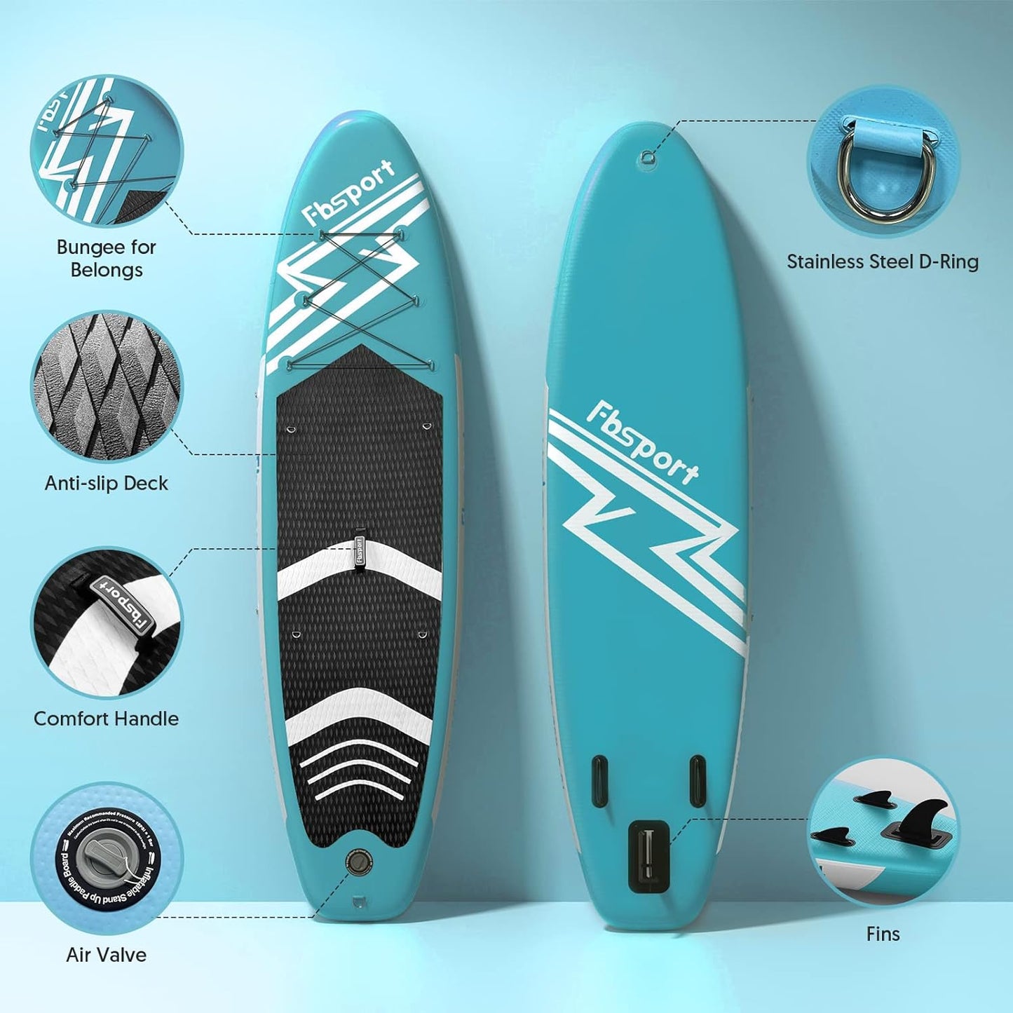 Premium Stand Up Paddle Board Yoga Board With Sup Accessories And Carry Bag
