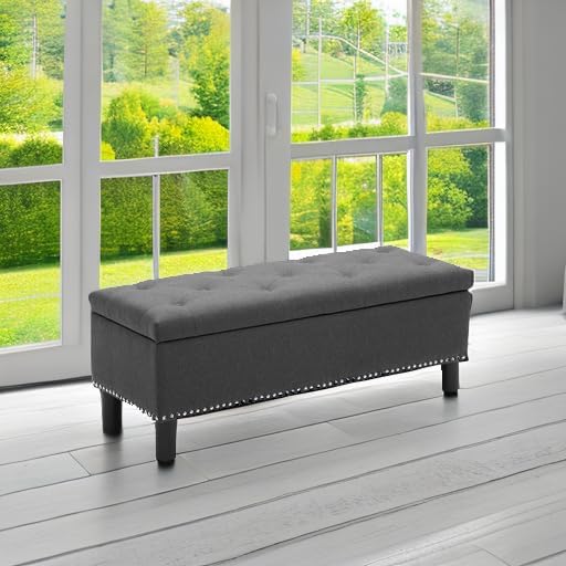 Furniliving Modern Storage Ottoman Bench