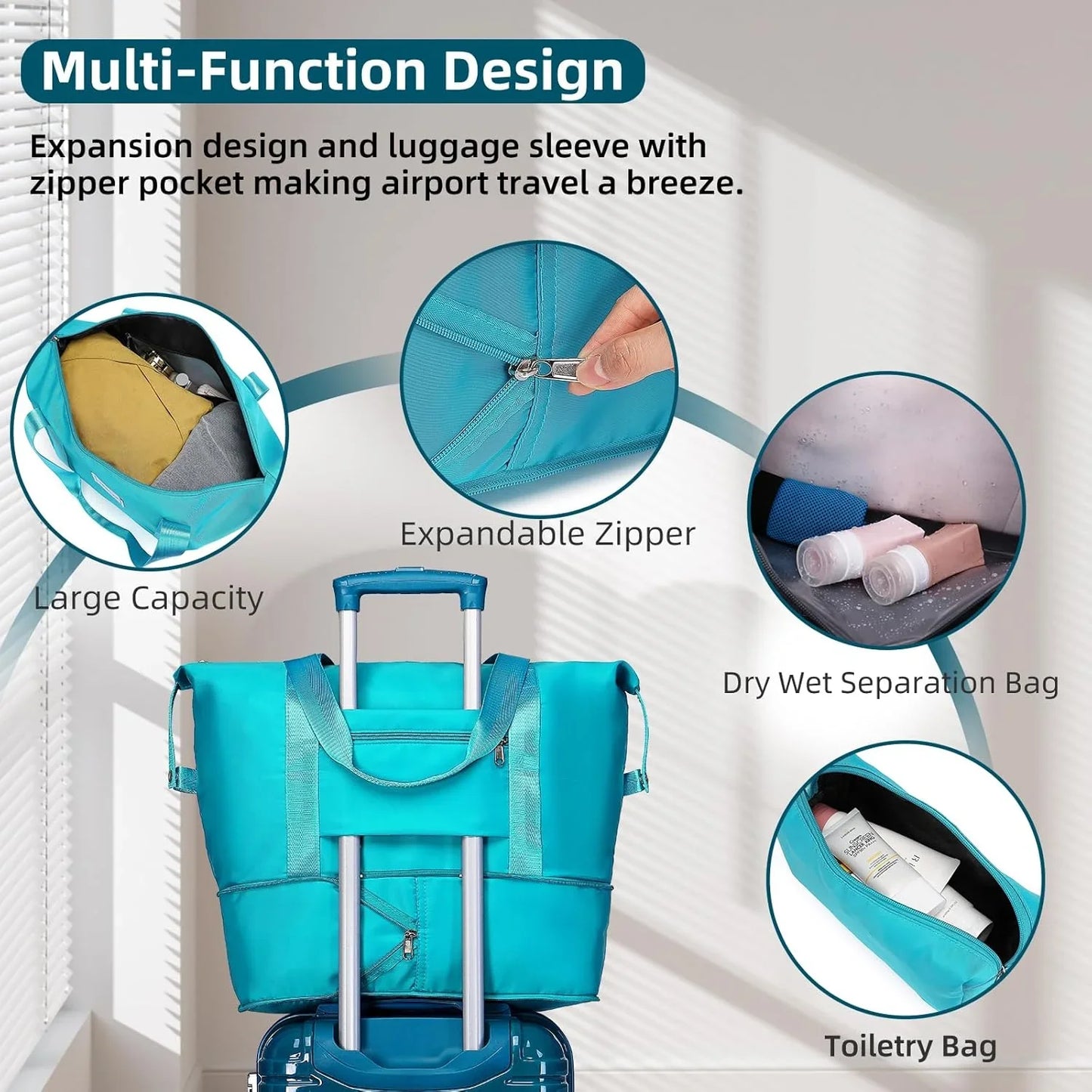 6-piece Luggage Set, Expandable Hardshell Suitcase Set With Spinner Wheels, Lightweight Rolling Luggage Set