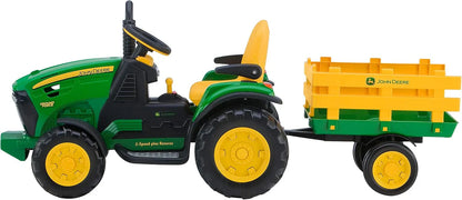 Peg Perego John Deere Ground Force Tractor With Trailer 12 Volt Ride On