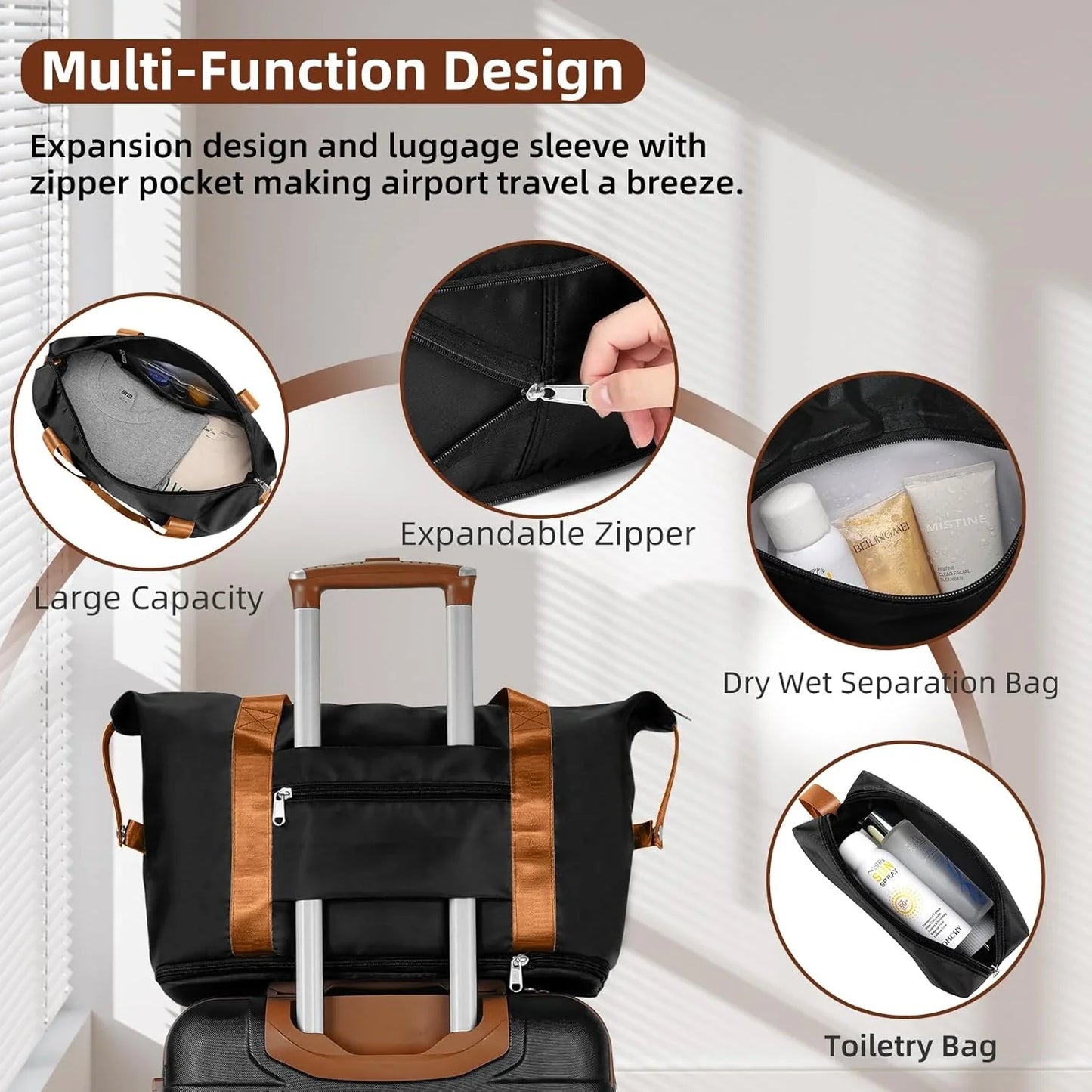 6-piece Luggage Set, Expandable Hardshell Suitcase Set With Spinner Wheels, Lightweight Rolling Luggage Set