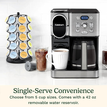 Cuisinart Coffee Maker, 12 Cup Glass Carafe, Automatic Hot And Iced Coffee Maker, Single Server Brewer, Stainless Steel, Ss 16