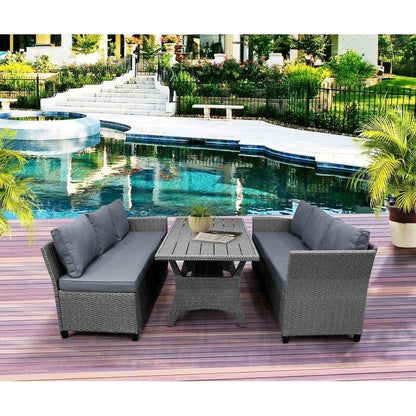 Bromford Rectangular 35.4 In. Long Dining Set With Cushions