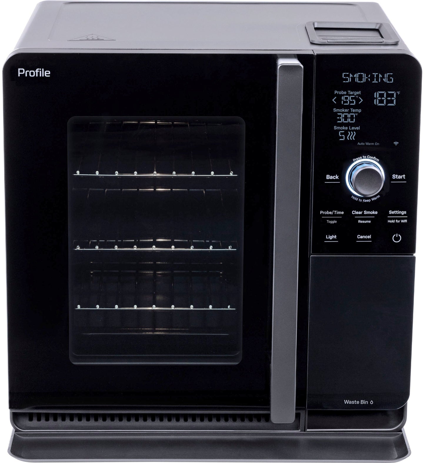GE Profile, Smart Indoor Smoker, Black