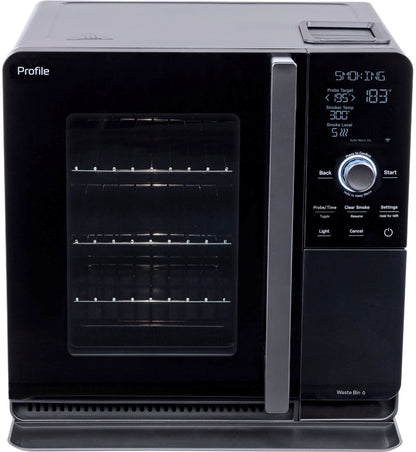 GE Profile, Smart Indoor Smoker, Black