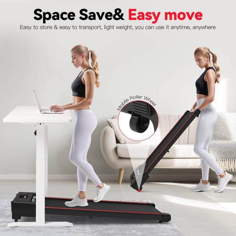 Walking Vibration Pad With App, 3-in-1 Under Desk Treadmill, 2.5HP Low Noise Walking Treadmill Pad With Remote Control