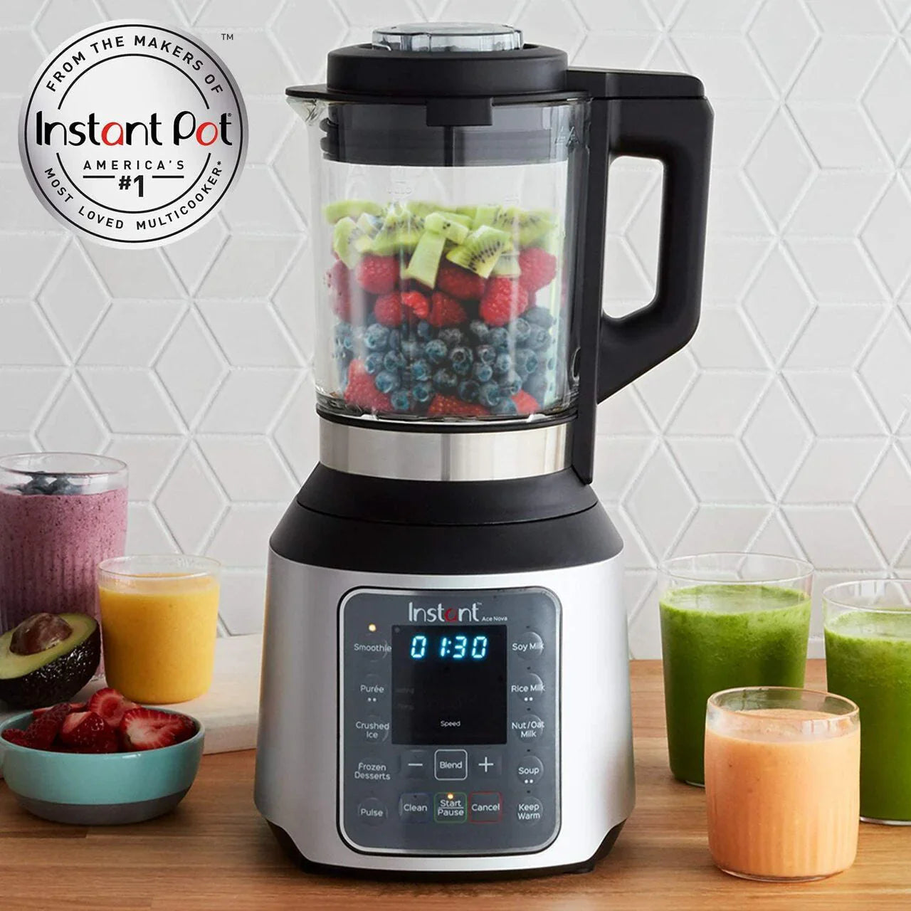 Instant Ace Nova Cooking Blender, Hot And Cold, 9 One Touch Programs, 54 Oz, 1000W