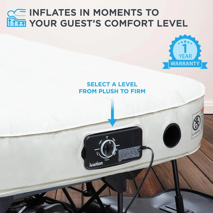 Ivation EZ-Bed Self Inflating Air Mattress Twin Air Mattress With Built In Pump And Case