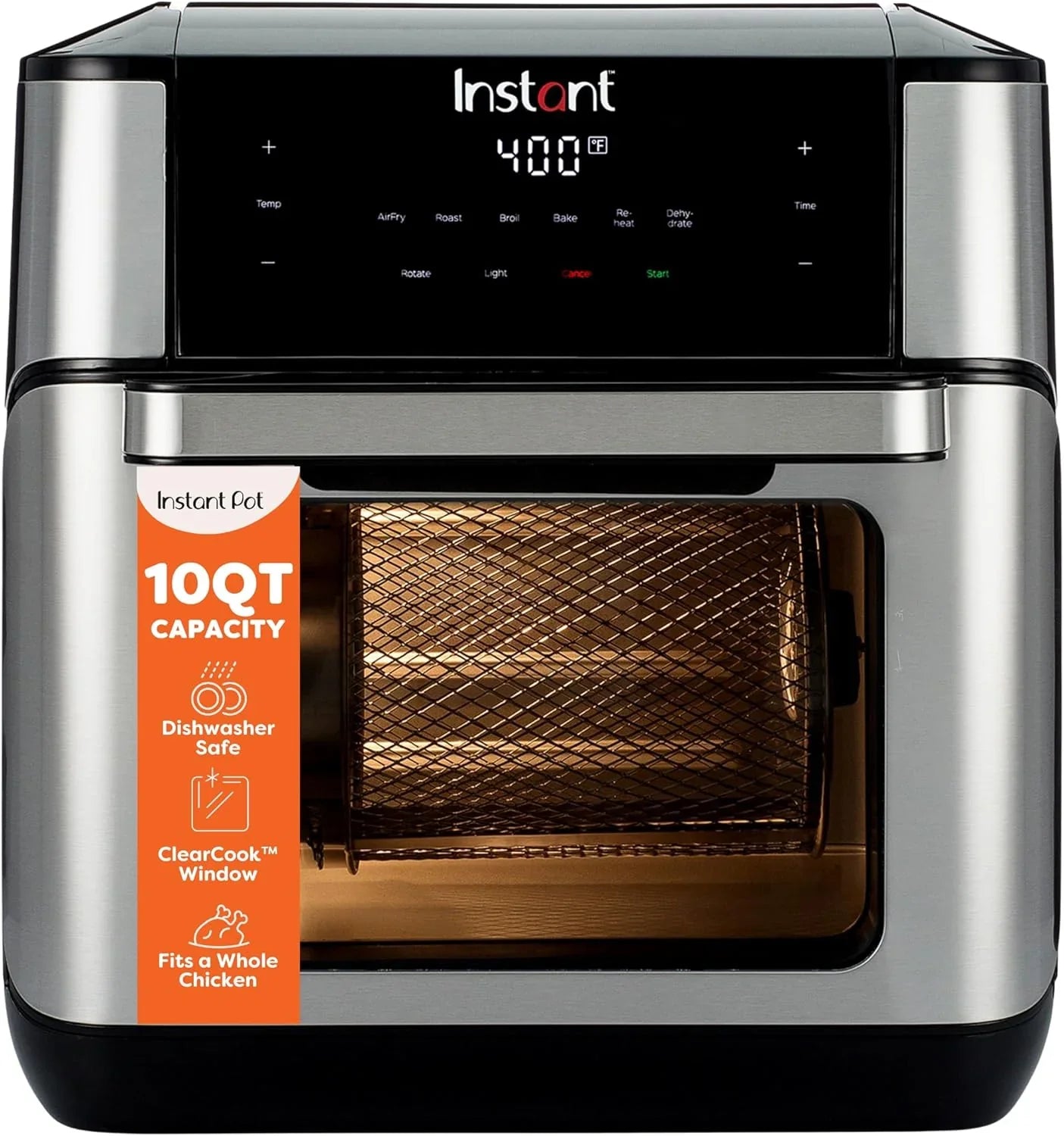 Instant Pot 10QT Air Fryer, 7-in-1 Functions With EvenCrisp Technology That Crisps, Broils
