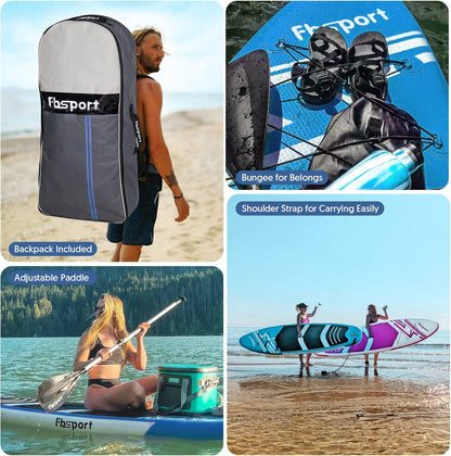 Premium Stand Up Paddle Board Yoga Board With Sup Accessories And Carry Bag