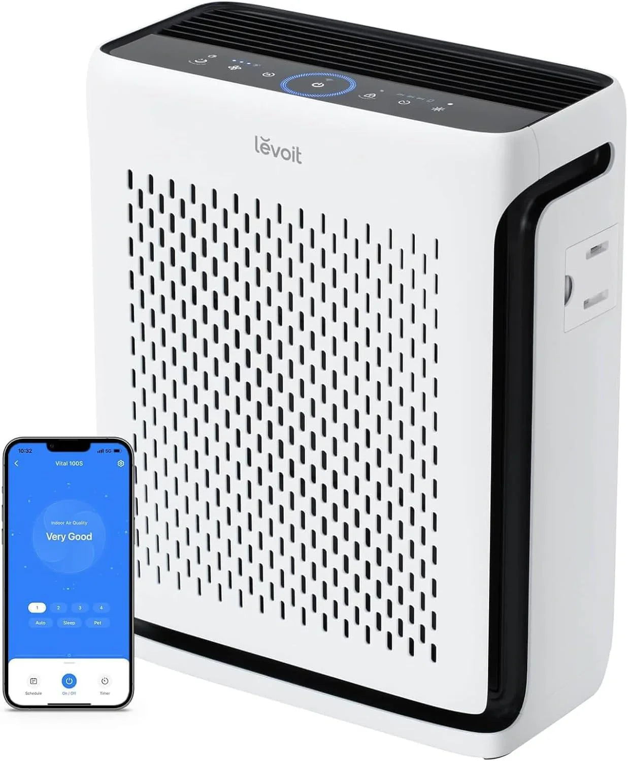 Levoit Air Purifier For Home Large Room Up To 1073Ft虏 With Air Quality Monitor, Aham Verifide, Smart WiFi, Washable Pre-Filter