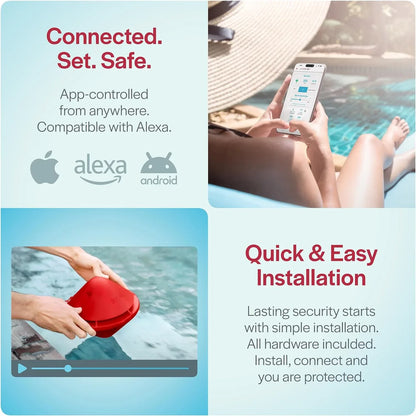 System Pool Alarms, Loud Pool Safety Alarms On Home And Pool Equipment, Astm F2208-certified Floating Pool Alarms, Connect To Alexa