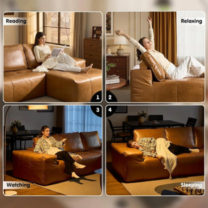 Ovios 104 In. Cloud Sectional Couch With L-Shape Chaise, Modern Modular Sofa With Deep Seat, Upholstered Couches For Living Room Bedroom