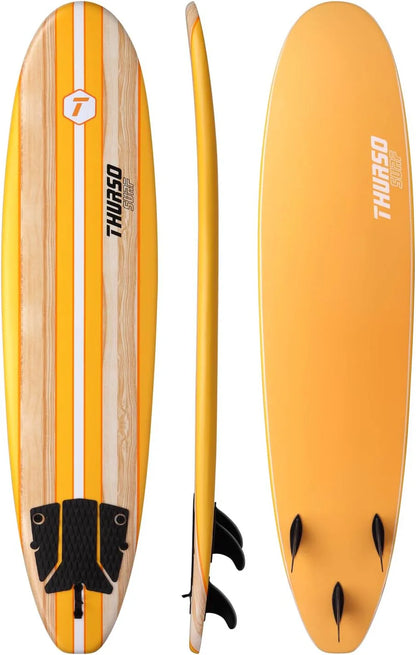 Thurso Surf 7/8 Ft. Soft Top Foam Beginner Surfboard For Adults And Kids Perfect Longboard For Surfing Beach Fun And Water Sports Lightweight