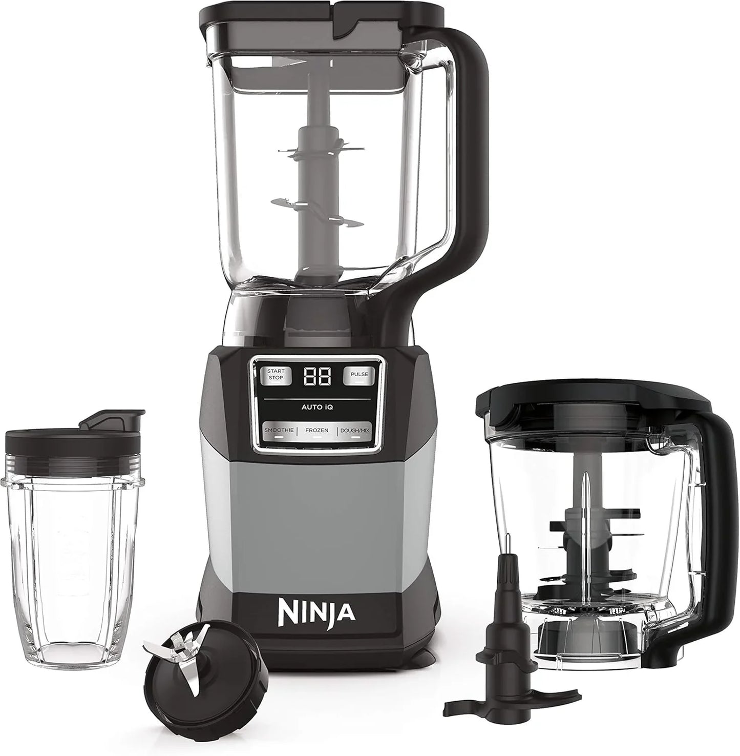 Ninja Blender Compact Kitchen System For Smoothies, Doughs, And Frozen Drinks With Auto-IQ, 72 Oz Blender Jar