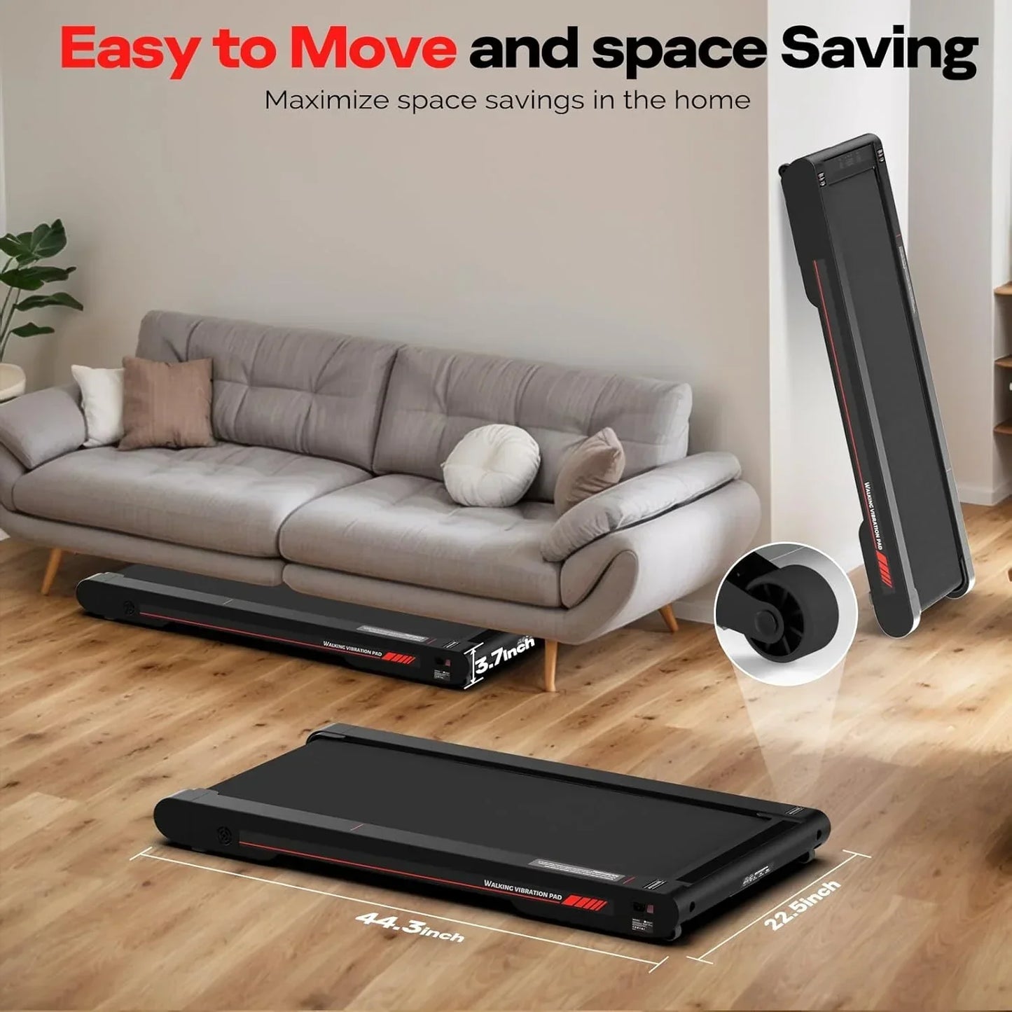 Sperax Walking Vibration Pad With App 3-in-1 Under Desk Treadmill Walking Treadmill Pad